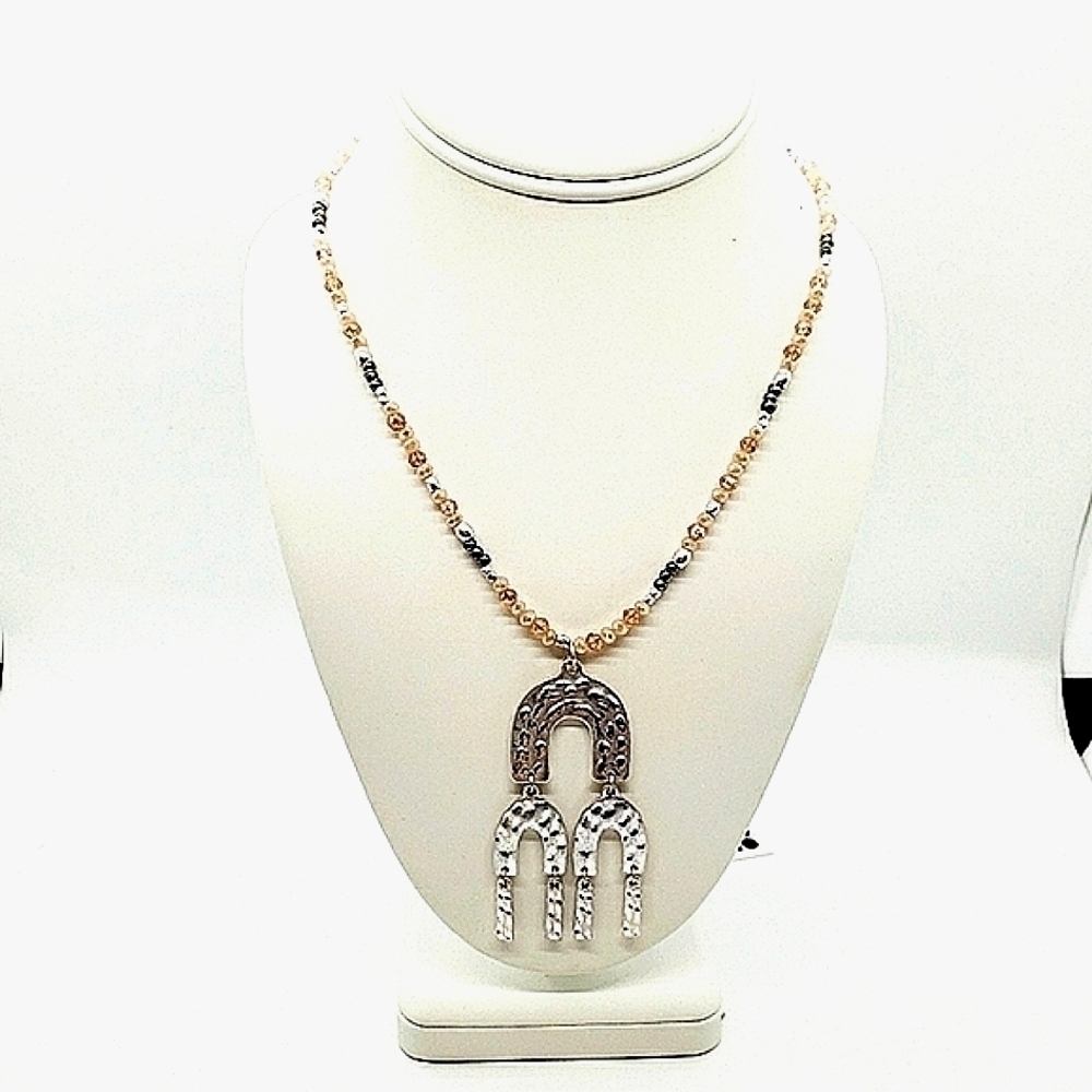 ROMOLO STITCH‎ FIX LONG SILVER NECKLACE BEADS